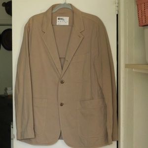 Mens Beige Cotton/Linen Blazer by Margaret Howell (MHL) Size L